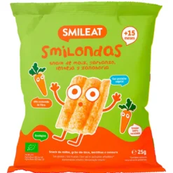 Smilondas Snack de Maiz, garbanzo, lenteja y Zanahoria Eco Smileat 25 g