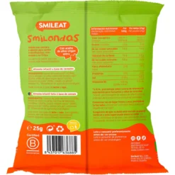 Smilondas Snack de Maiz, garbanzo, lenteja y Zanahoria Eco Smileat 25 g