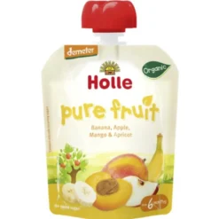 Smoothie BIO de plátano,manzana, mango y albaricoque Holle 90g