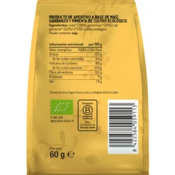 Snack Chips de Maíz, Garbanzo y Pimienta Bio El Granero 60 g