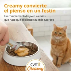 Snack con superalimentos para gatos de pollo, coco y kale Creamy Superfood 4 x 10 g Catit
