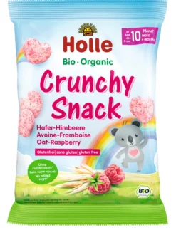 Snack crujiente de Avena y Frambuesa Bio para Bebés a partir 10 meses Holle 30gr