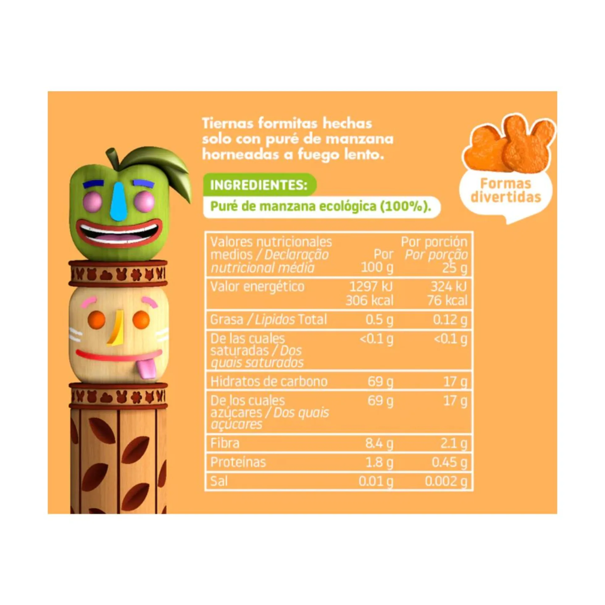 Snack de manzana ECO 25g, Triboo