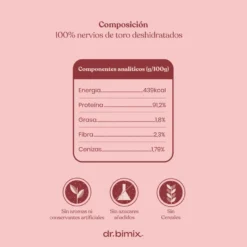 Snack de Nervio de Toro para Perros de Larga Duración 15 cm 450 g dr.bimix