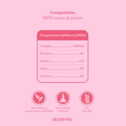 Snack Dos Medios Huesos de Jamón para Perros 500 g dr.bimix