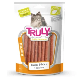 Snack En Barrita Para Gato Rico En Atun Con Taurina Truly 20 Bolsas X 50 Gr