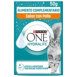 Snack líquido hidratante para gatos Hydralife con pollo Purina ONE 50 g