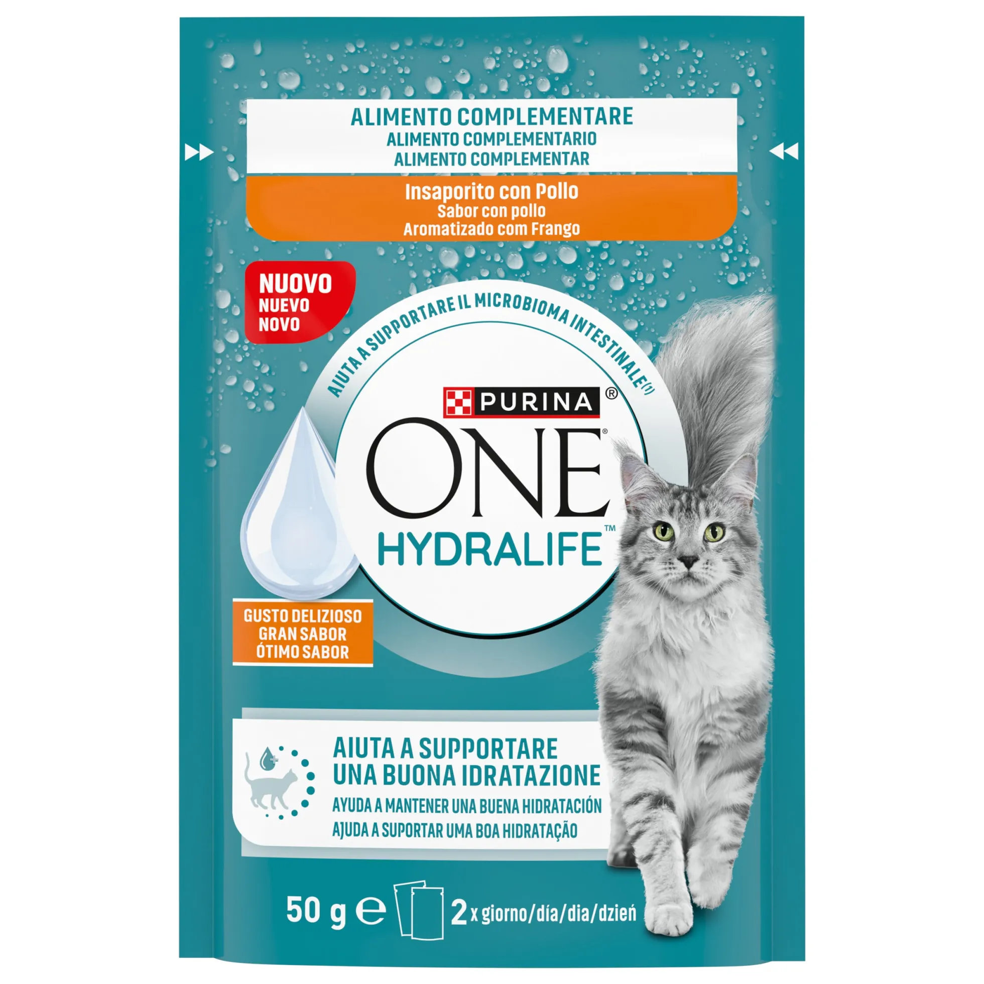 Snack líquido hidratante para gatos Hydralife con pollo Purina ONE 50 g