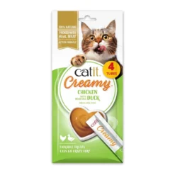 Snack líquido para gatos Creamy pollo y pato 4 x 10 g Catit