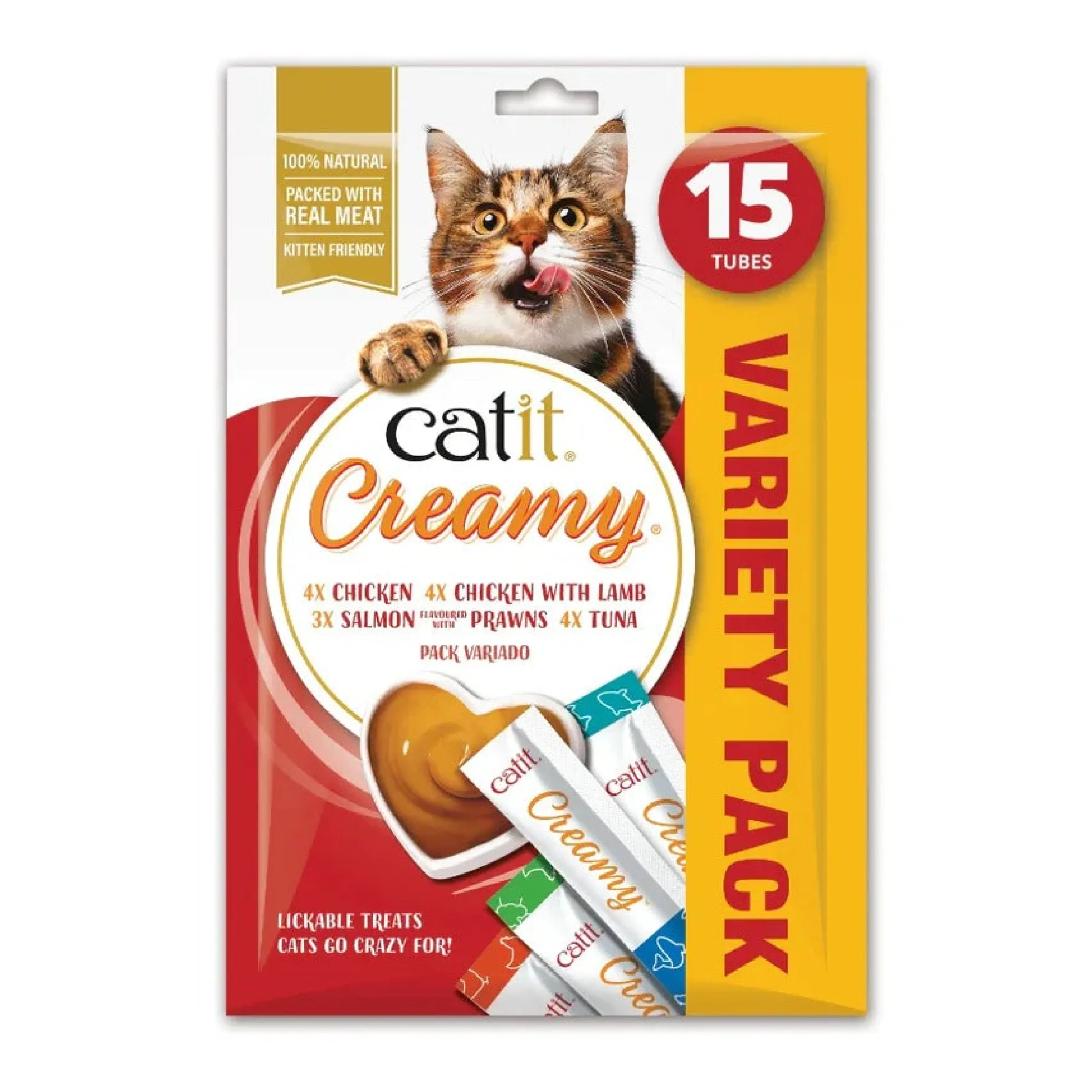 Snack líquido para gatos Creamy Multi Pack 15 x 10 g Catit
