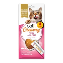 Snack líquido para gatos Creamy atún y cangrejo 4 x 10 g Catit