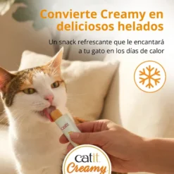 Snack líquido para gatos sabor salmón y gambas Creamy 4 x 10 g Catit