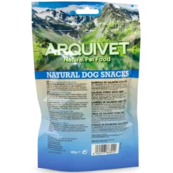 Snack natural para perros Barritas de salmón con piel Arquivet 100 gr