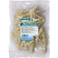 Snack natural para perros Patas de pollo blancas Arquivet250 g
