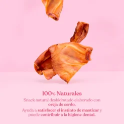 Snack Orejas de Cerdo para Perros Masticación Natural 230 g dr.bimix