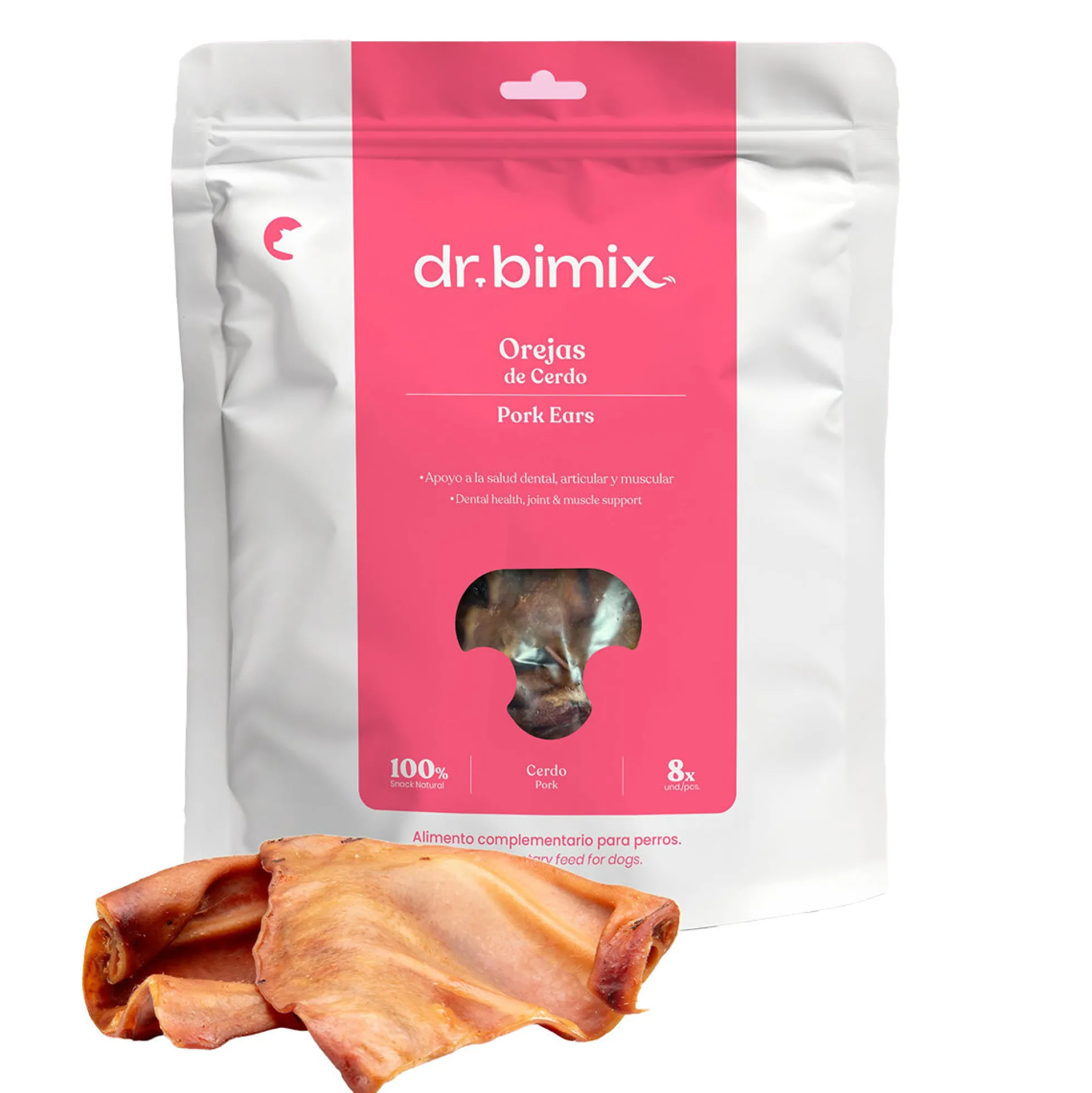 Snack Orejas de Cerdo para Perros Masticación Natural 230 g dr.bimix