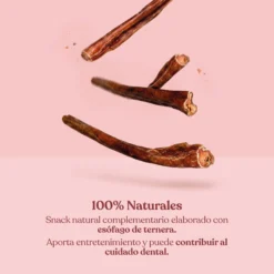 Snack Palitos de Esófago de Vacuno para Perros 30 cm 250 g dr.bimix