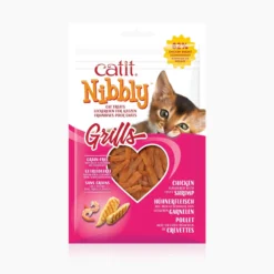 Snack para gatos sabor pollo y gambas Nibbly Grills 30 g Catit