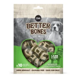 Snack para perros Better Bones sin proteina animal Cordero Small Bones 7,5 cm 10 uds Zoë