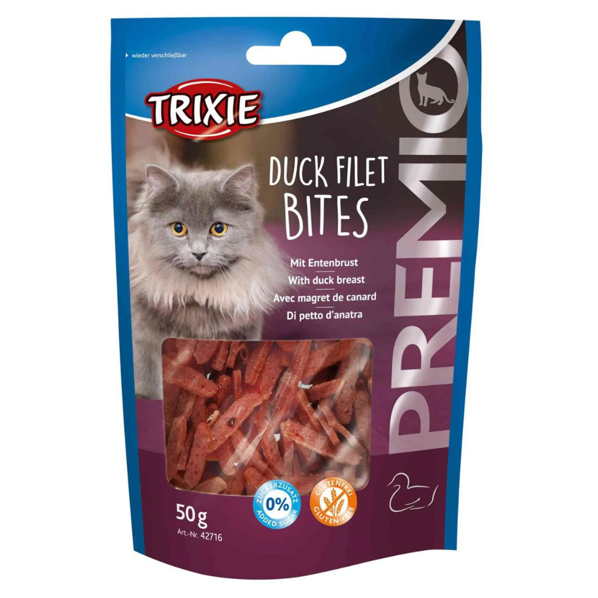 Snack PREMIO Duck Filet Bites, Duck, 50 g