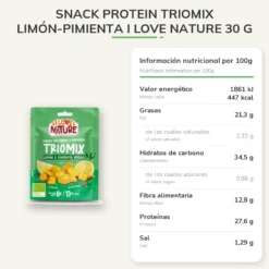 Snack protein Triomix limón-pimienta I Love Nature 30 g
