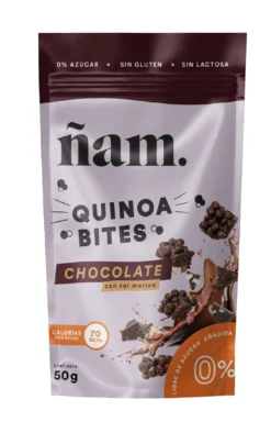 Snacks de Quinoa con Chocolate Negro Con Sal Marina Quinoa Bites50 g