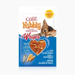 Snack tipo wrap para gatos sabor pollo y pescado Nibbly 30 g Catit