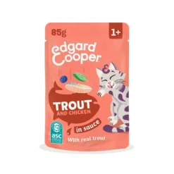 Sobre de Comida Húmeda Trucha & Pollo en Salsa para Gatos Edgard & Cooper 85 g