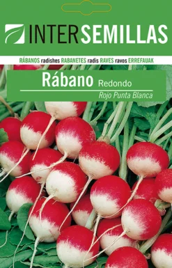 Sobre De Semillas De Rabano Redondo Rojo Punta Blanca