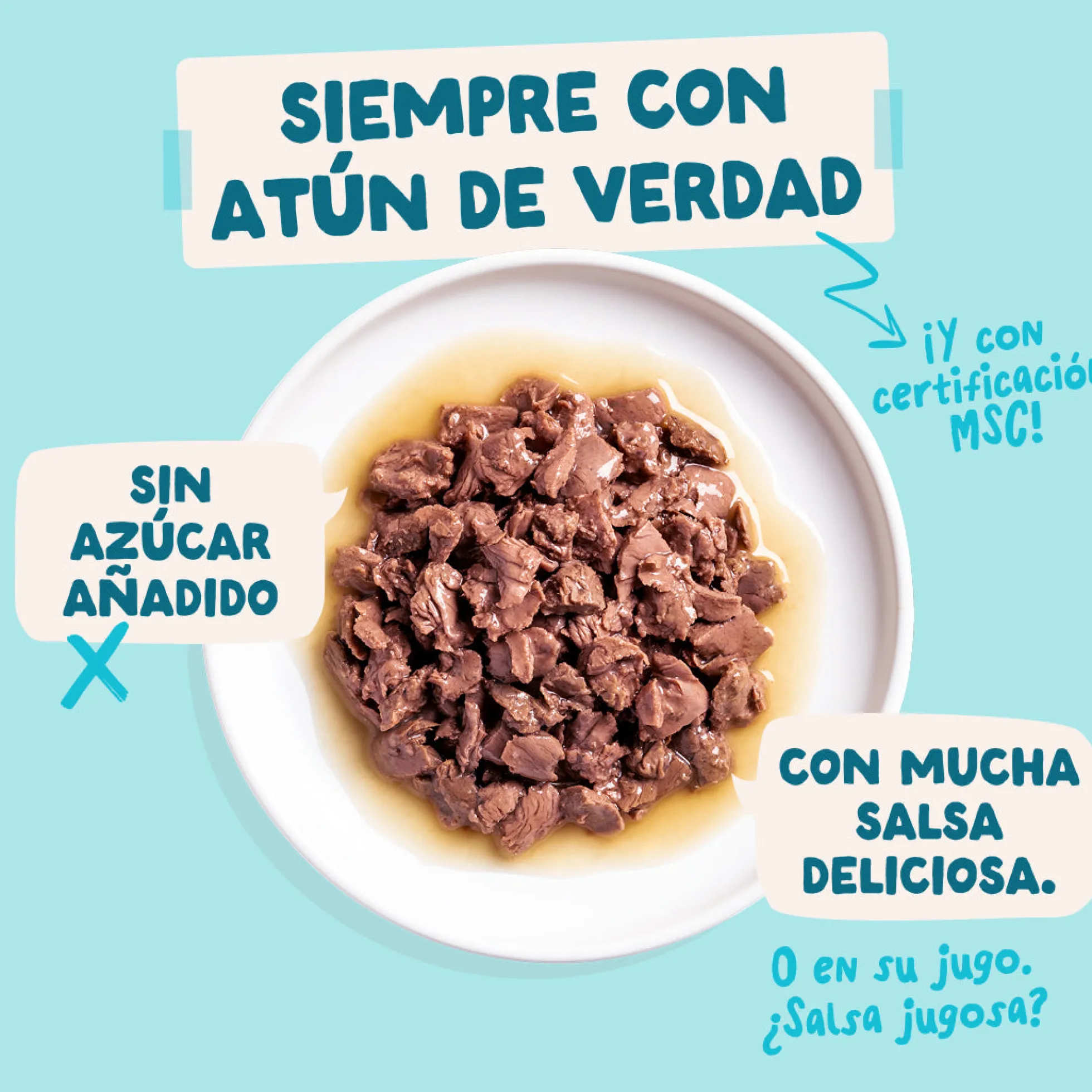 Sobres de comida húmeda Atún & Pollo en Salsa para Gatos Adultos | Edgard & Cooper 85 g