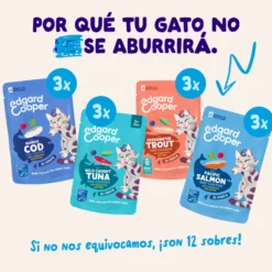 Sobres de comida húmeda para gatos Captura del Día Selección de Pescado en Salsa | Edgard & Cooper 85 g