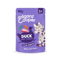 Sobres de comida húmeda Pato & Pavo en Salsa para Gatos Adultos | Edgard & Cooper 85 g