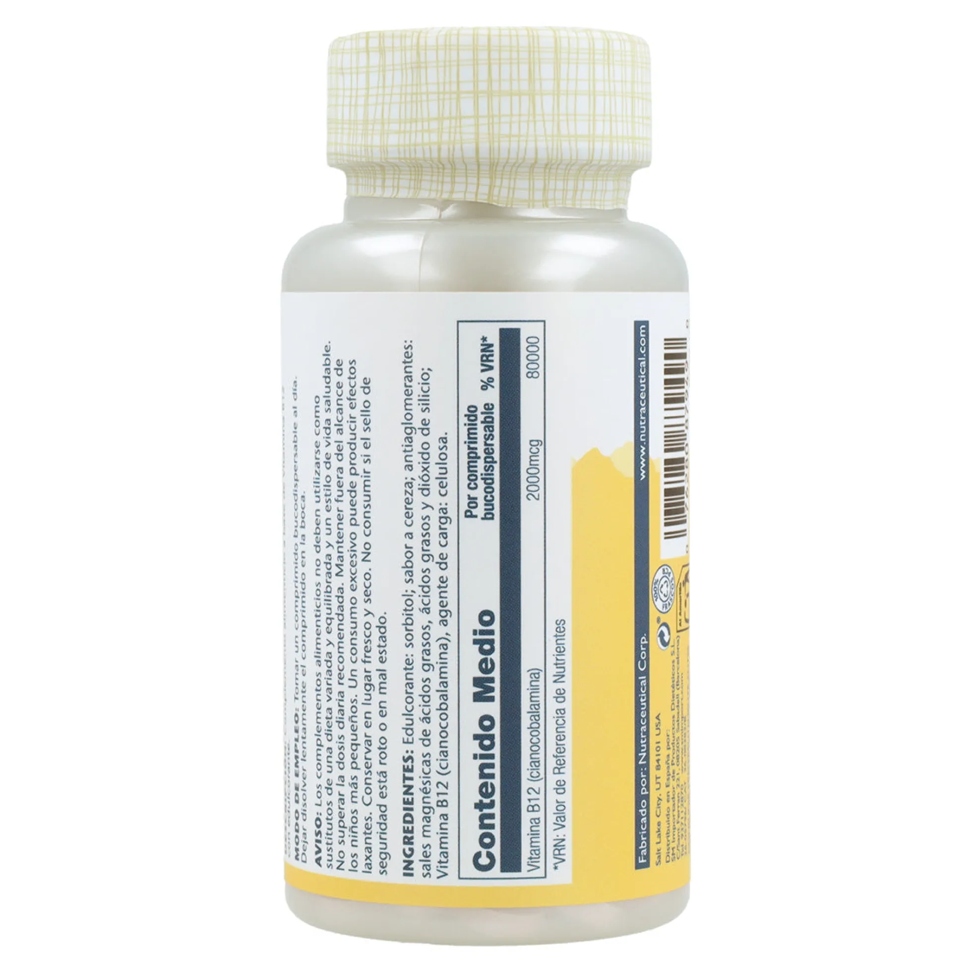 Solaray Vitamin B-12 2000 mcg 90 comprimidos