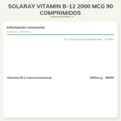 Solaray Vitamin B-12 2000 mcg 90 comprimidos