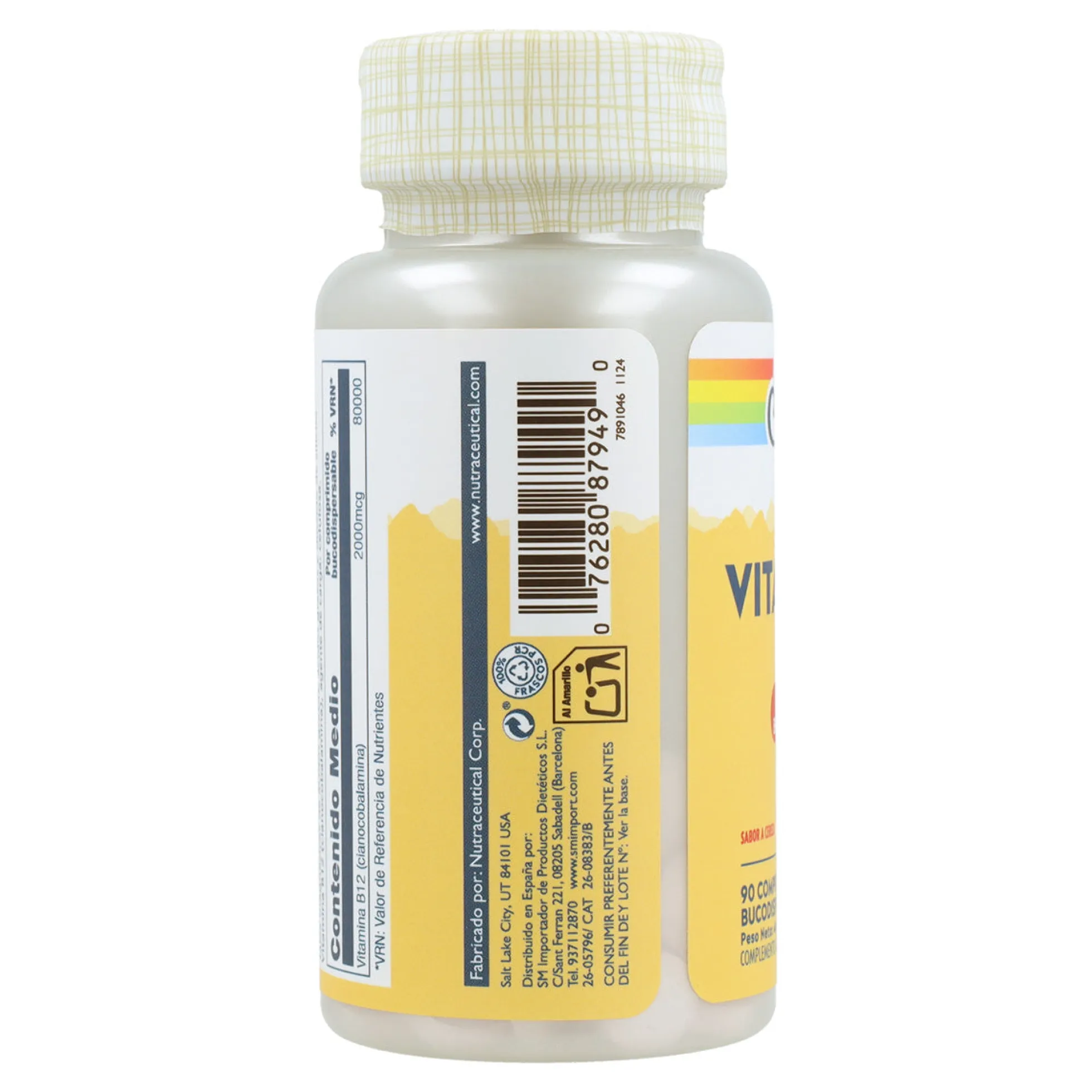 Solaray Vitamin B-12 2000 mcg 90 comprimidos