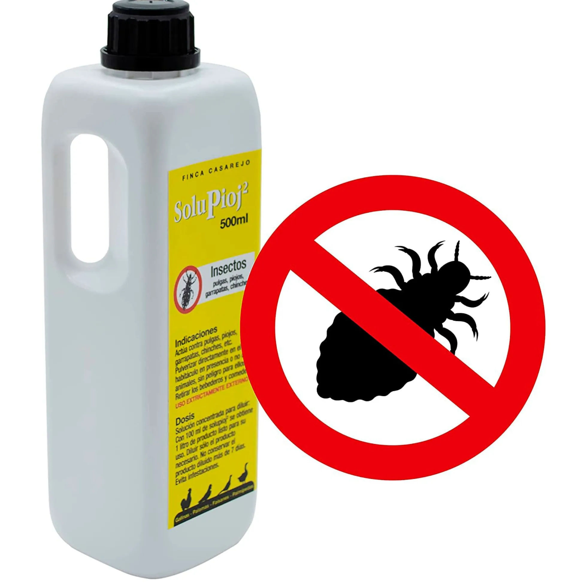 Solupioj (500 Ml) - Producto Biodegradable - Previene Los Parásitos Externos Como Piojillo, Ácaro Rojo, Garrapatas