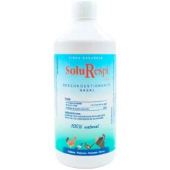 SoluRespi 1L - Solución líquida mentolada para gallinas - Apoyo nutricional en el resfriado de las aves - 100% natural