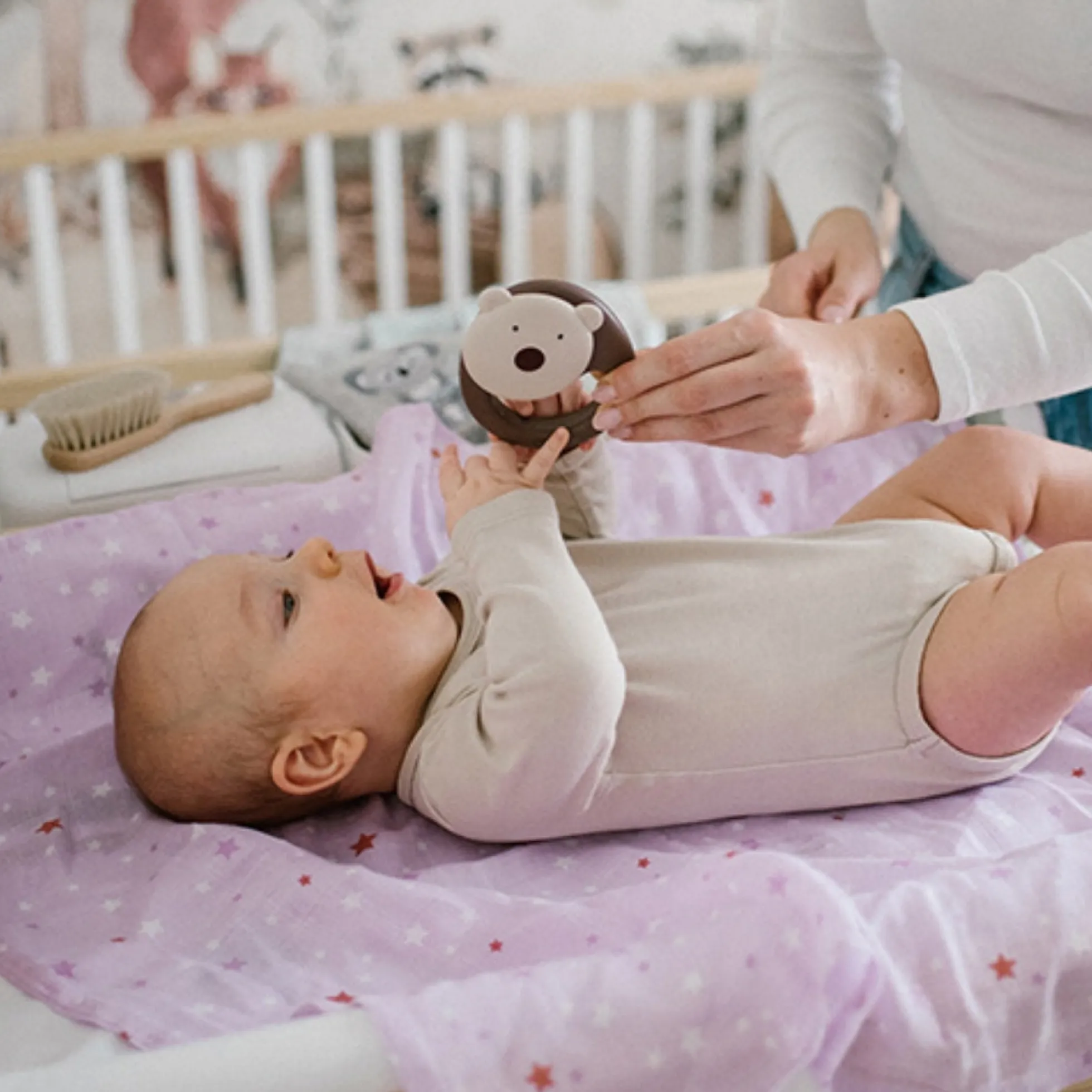 Sonajero Fácil Agarre Para Bebés 3m+ Osito