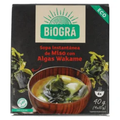 Sopa Miso Rojo y Alga Wakame Biográ, 4x10g