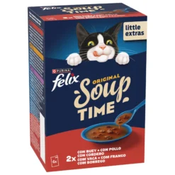Sopa para gatos con carne Felix Soup 6 x 48 g