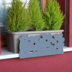 Soporte Jardinera Vasosicuro Flores Gris