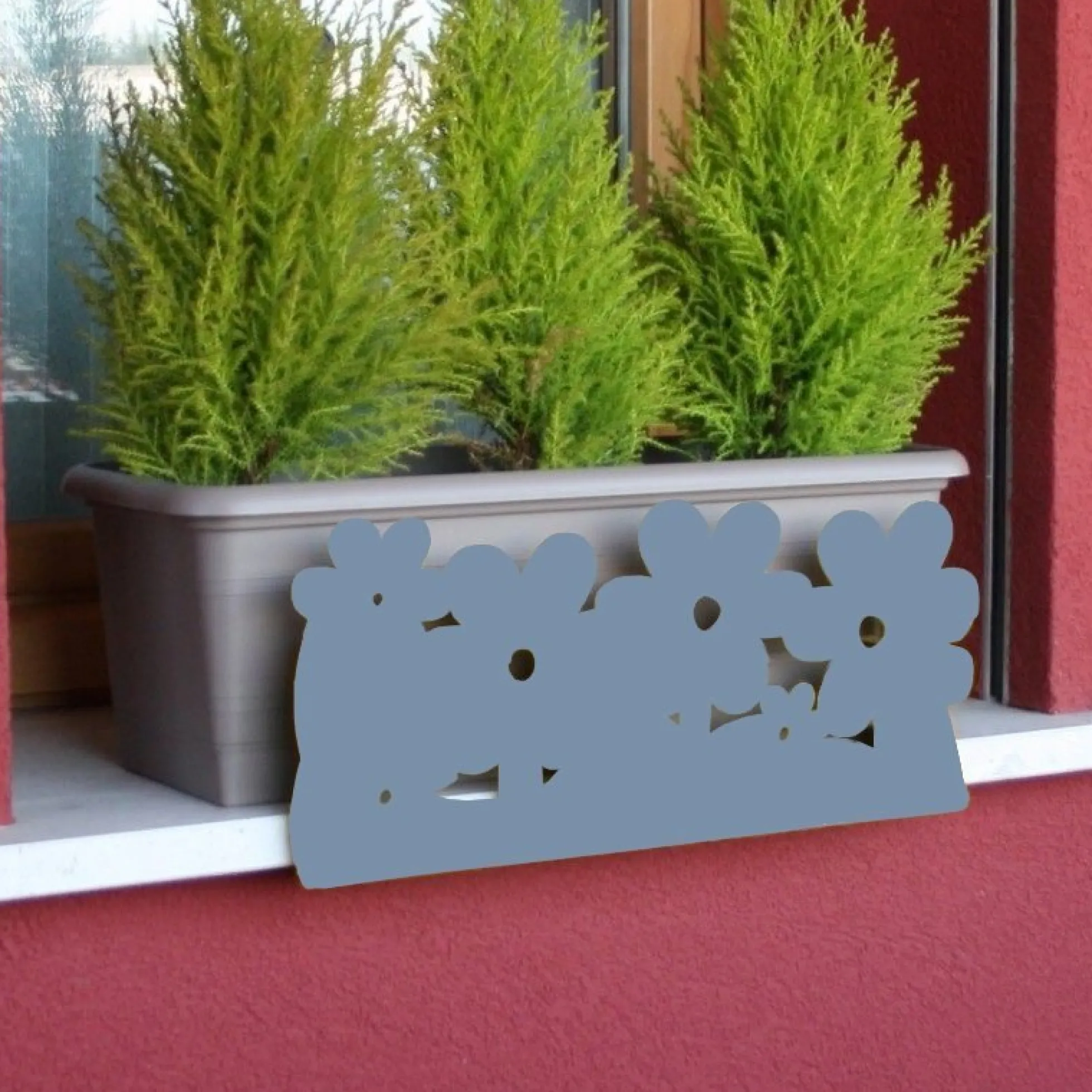 Soporte Jardinera Vasosicuro Flores Gris