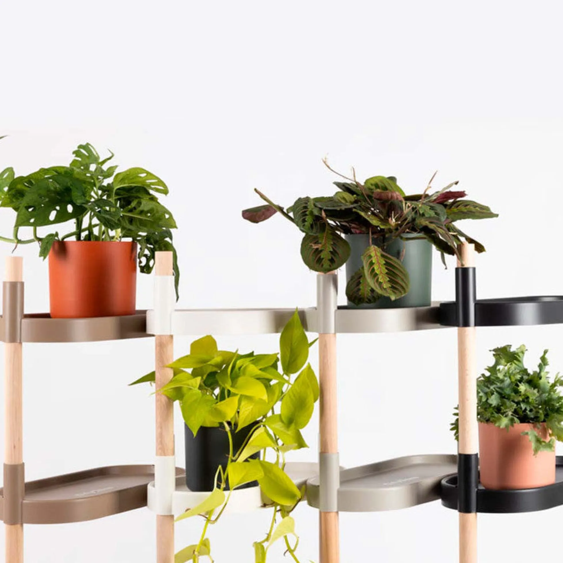 Soporte Modular Citysens De 4 Bandejas Gris Claro