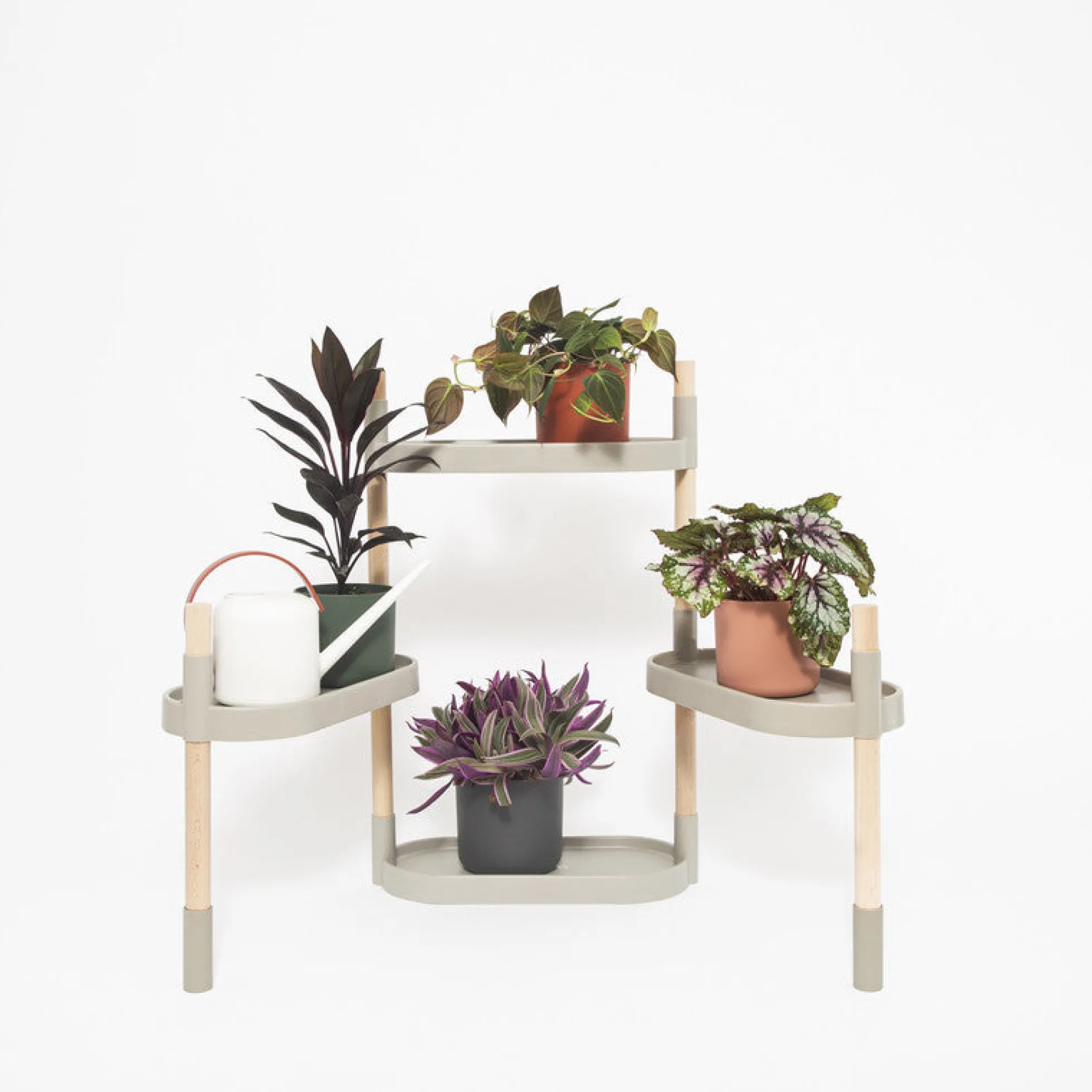 Soporte Modular Citysens De 4 Bandejas Gris Claro