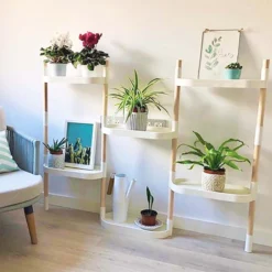 Soporte Modular Citysens De 6 Bandejas – Blanco, Polipropileno 100% Reciclado Y Madera Ecológica Pefc