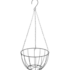 Soportes Para Cestas Colgantes Con Maceteros 4 Uds Acero Negro