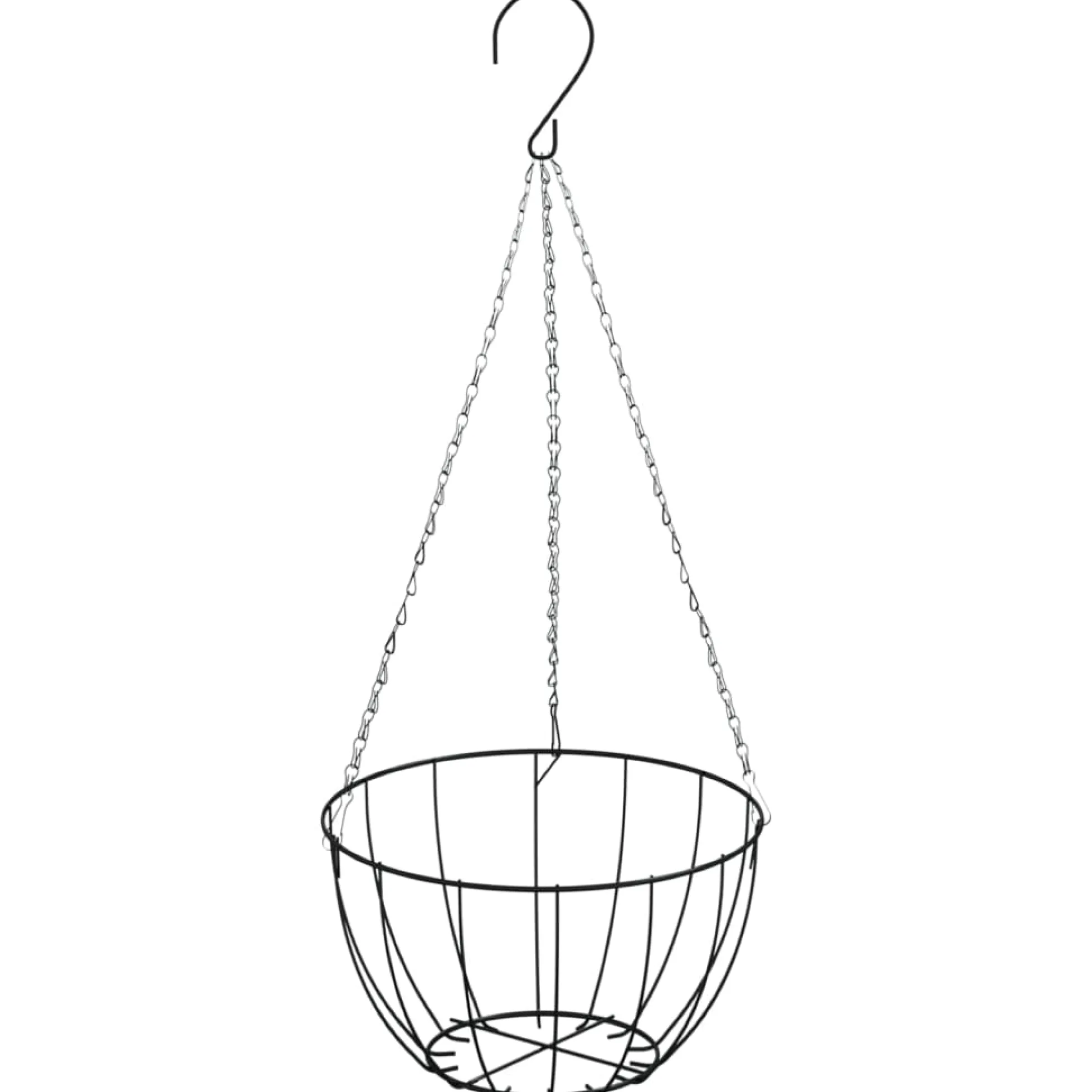 Soportes Para Cestas Colgantes Con Maceteros 4 Uds Acero Negro