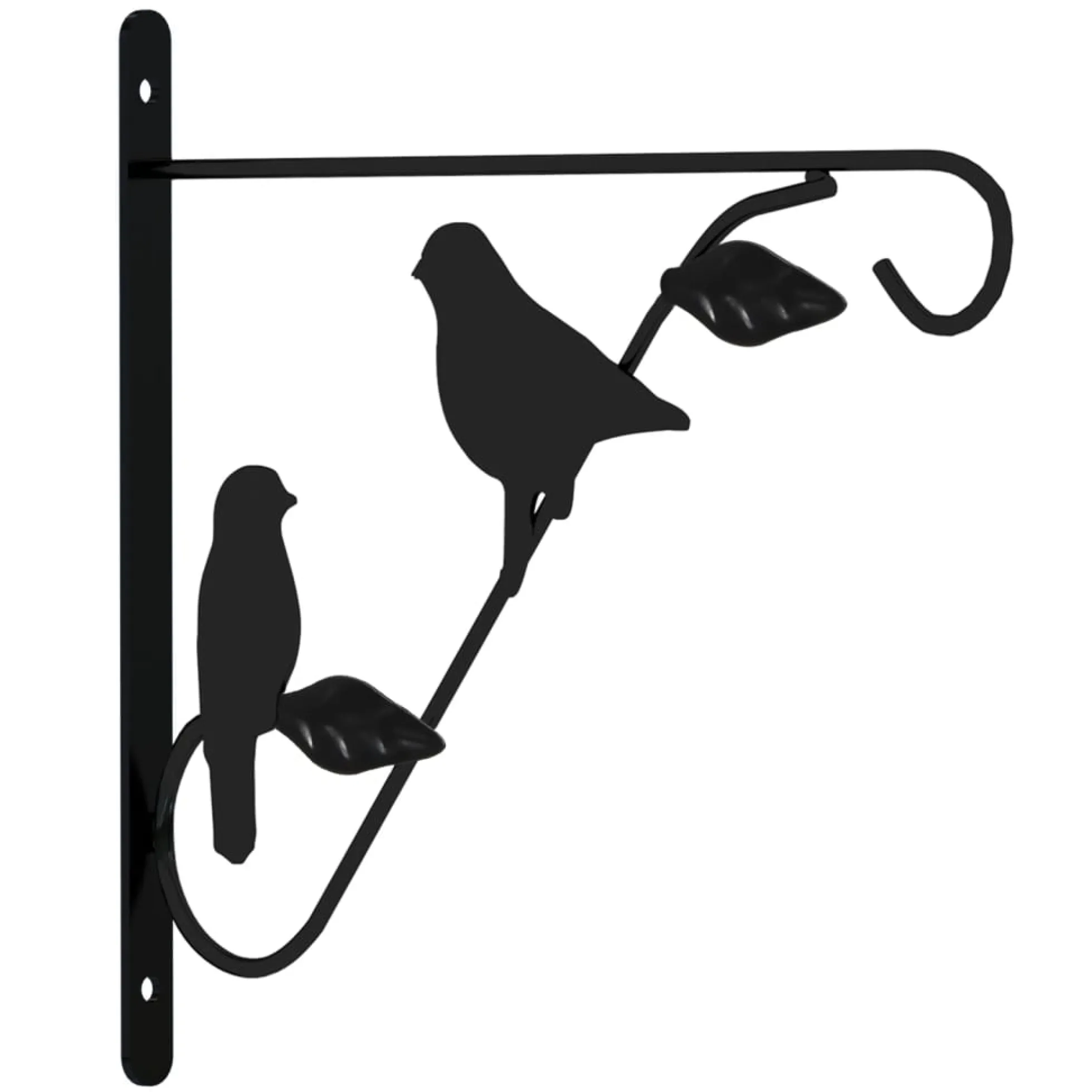 Soportes Para Cestas Colgantes Con Maceteros 4 Uds Acero Negro