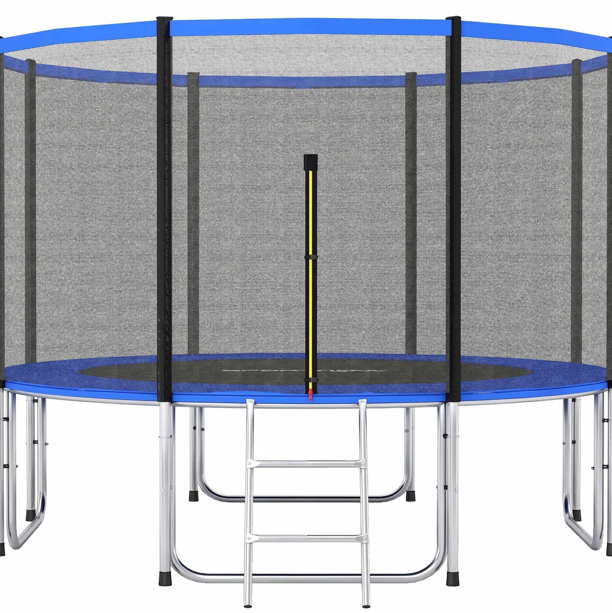 Sportnow Cama Elástica Niños Exterior Ø366 Cm Con Red De Seguridad Escalera Azul