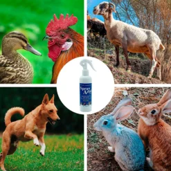Spray Azul Para Heridas De Animales 250Ml - Limpia Y Seca Las Costras - Spray Cicatrizante Para Perros, Aves, Conejos...
